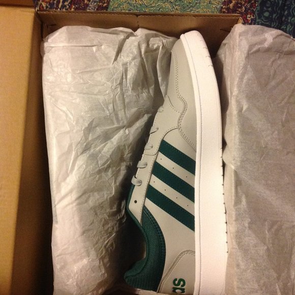 Adidas Men's Hoops 3.0 Gray & Green Low Sneakers -11.5M - New in Box - Picture 8 of 12
